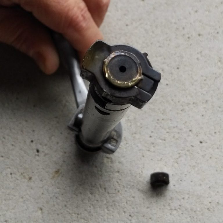 Damaged bolt following rifle kaboom event.